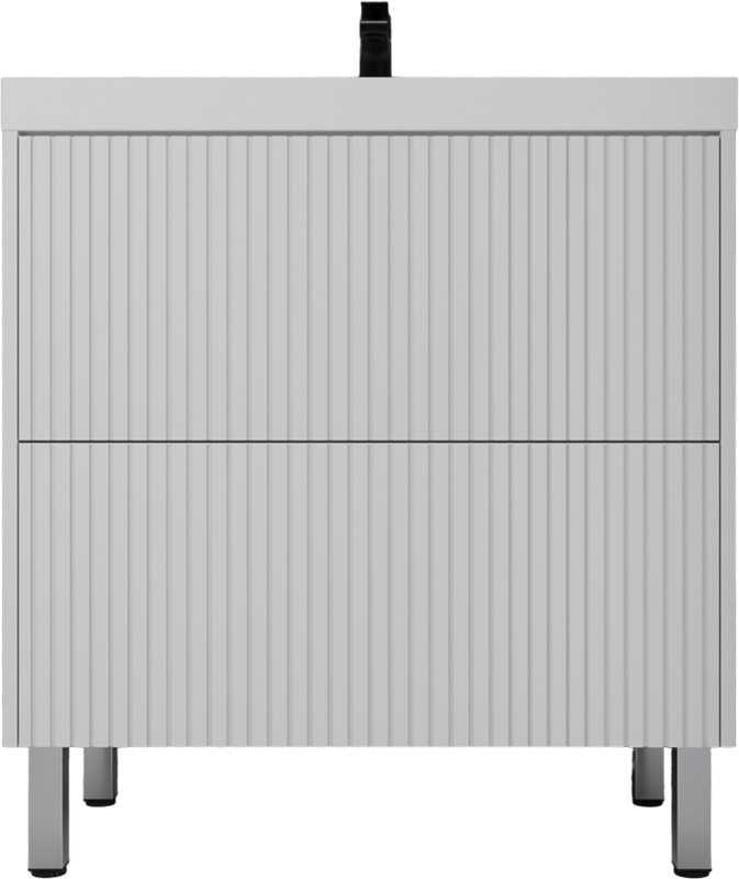 Мебель для ванной комнаты Style Line Стокгольм 80 напольная, белый рифленый софт