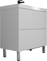 Мебель для ванной комнаты Style Line Стокгольм 80 напольная, белый рифленый софт