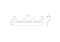Крючок Wonzon & Woghand Lotte WW-8345-BGM темный графит, на шурупах
