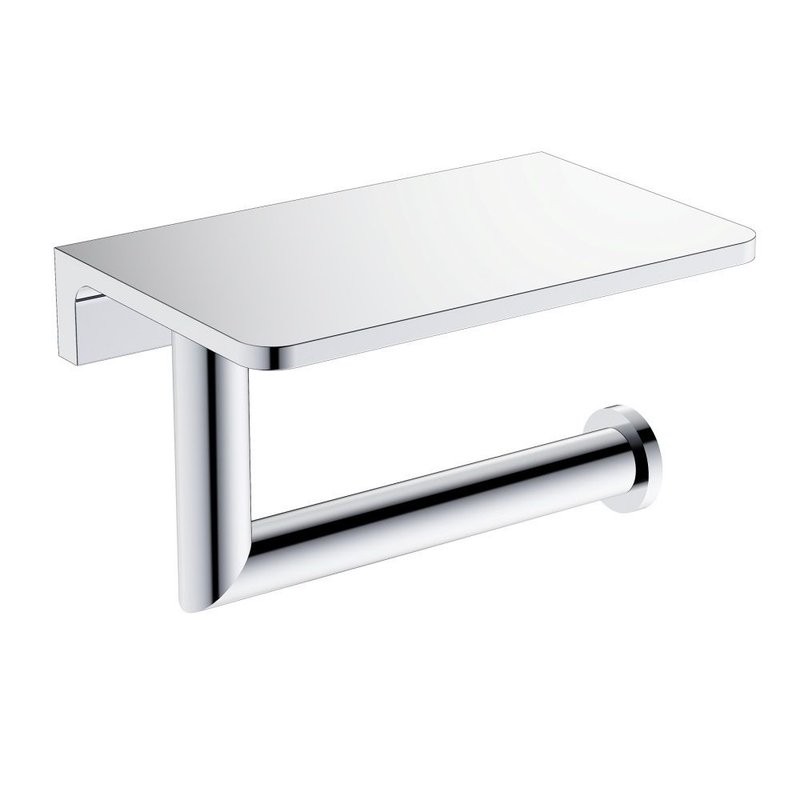 Держатель для туалетной бумаги AQUAme Trento с полкой AQM7209CR