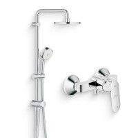 Душевой комплект Смеситель для душа Grohe BauLoop 23340000 + Стойка New Tempesta Cosmopolitan 27394002