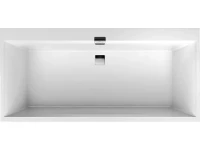 Акриловая ванна Villeroy & Boch Squaro Edge 12 UBQ170SQE2DV-01 170x75 см, встраиваемая, цвет альпийский белый, на ножках, со сливом-переливом, фурнитура белая