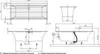 Акриловая ванна Villeroy & Boch Squaro Edge 12 UBQ170SQE2DV-01 170x75 см, встраиваемая, цвет альпийский белый, на ножках, со сливом-переливом, фурнитура белая