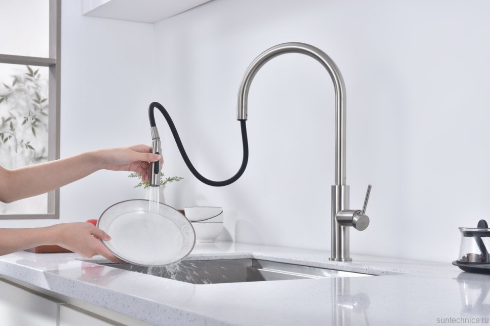 Смеситель для кухни Paulmark Senso Se215180-BS брашированная сталь