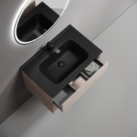 Мебель для ванной комнаты Sancos Marmi 1.0 70 дуб галифакс натуральный, раковина CN7007MB