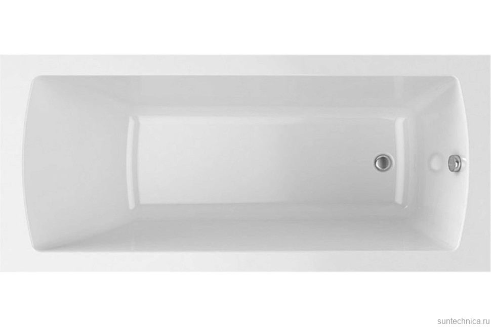 Акриловая ванна Alex Baitler Onega 165x70 см, встраиваемая, белая, с каркасом