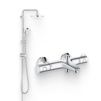 Душевой комплект Термостат Grohe Grohtherm 800 34576000 + Стойка New Tempesta Cosmopolitan 27394002