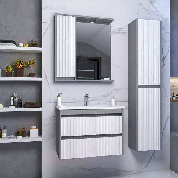 Мебель для ванной комнаты Brevita Balaton 75, комбинированная