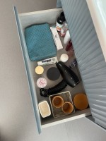 Тумба с раковиной Alavann Wave 60 подвесная, голубой деним