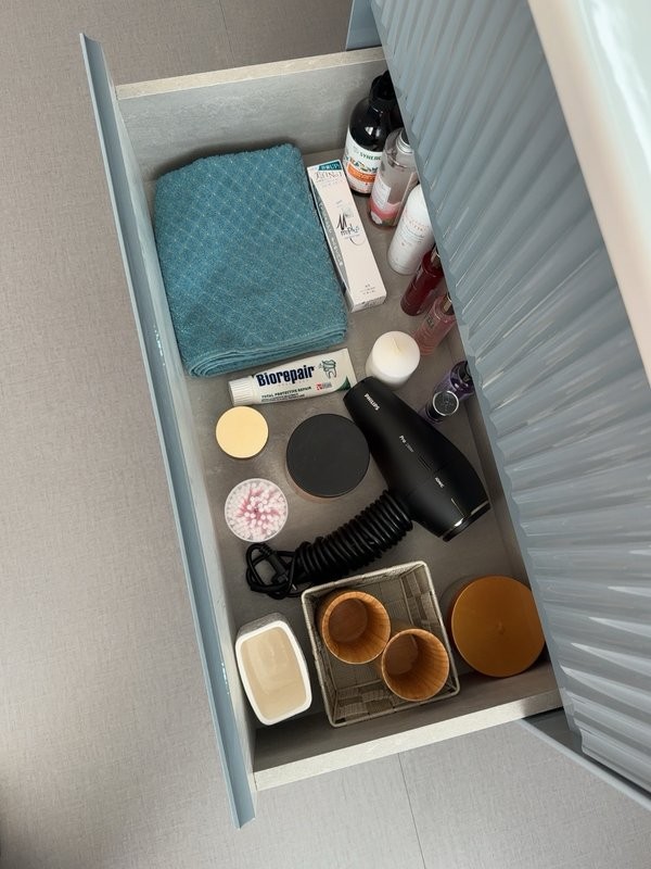 Тумба с раковиной Alavann Wave 60 подвесная, голубой деним