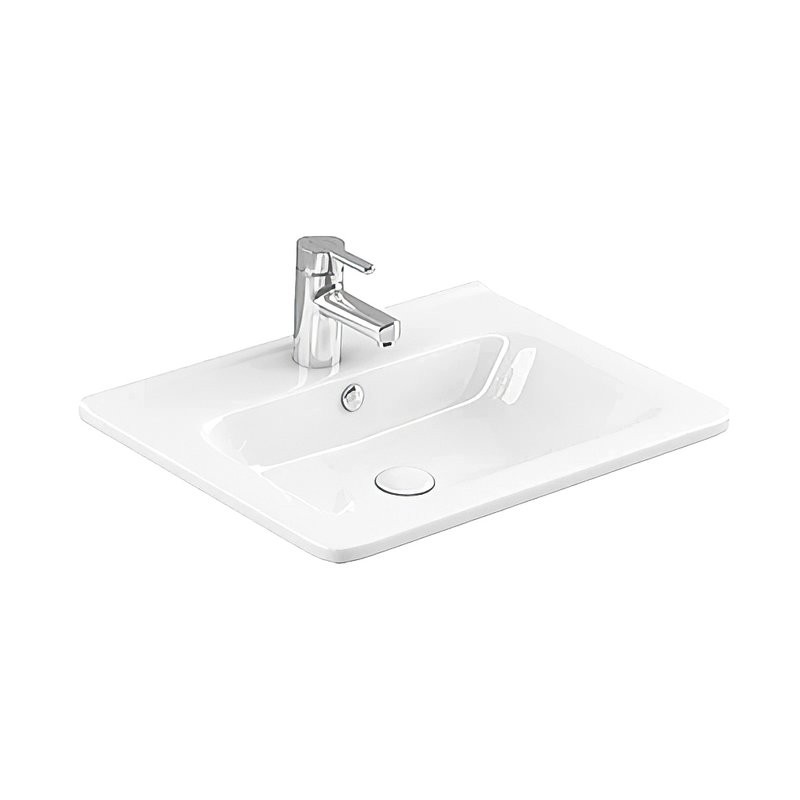 Тумба с раковиной Alavann Wave 60 подвесная, голубой деним