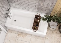 Акриловая ванна Roca Elba 150x75 см, пристенная, белая, с каркасом, со сливом-переливом