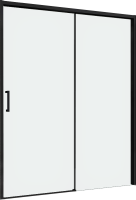 Душевая дверь в нишу Abber Komfort AG93160B 160 см, профиль черный, стекло прозрачное