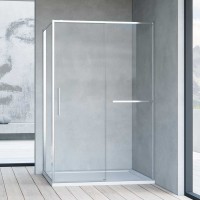 Душевой уголок Vincea Slim Soft VSR-1SS1013CL 130x100, профиль хром, стекло прозрачное
