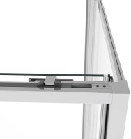 Душевой уголок Vincea Slim Soft VSR-1SS1013CL 130x100, профиль хром, стекло прозрачное