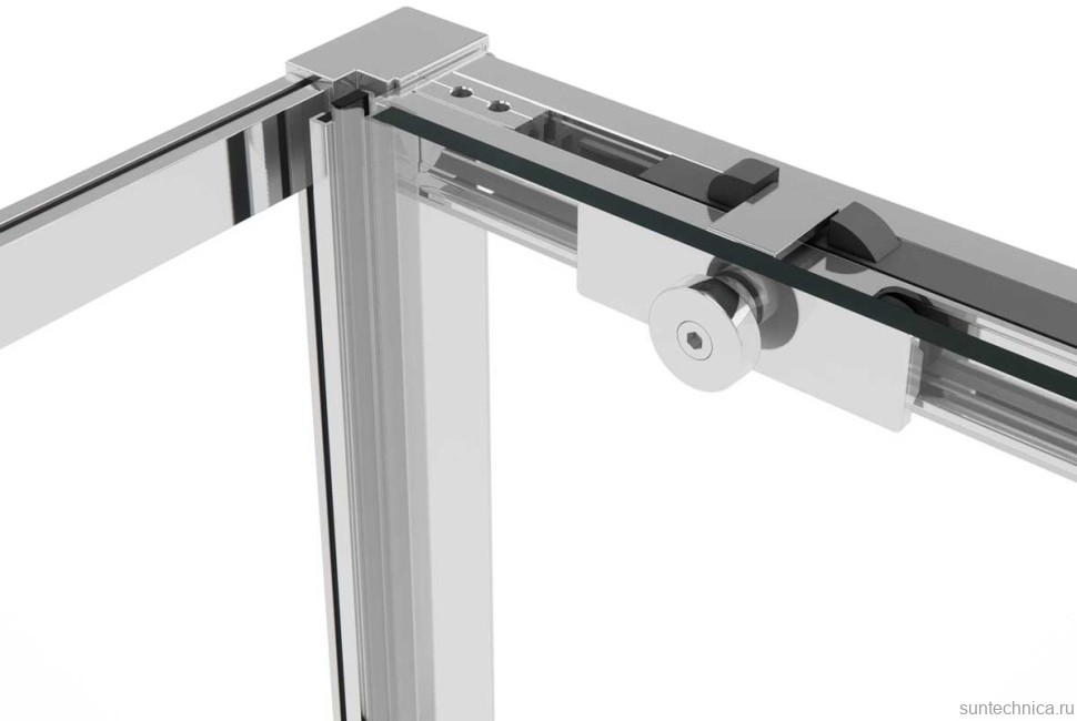 Душевой уголок Vincea Slim Soft VSR-1SS1013CL 130x100, профиль хром, стекло прозрачное