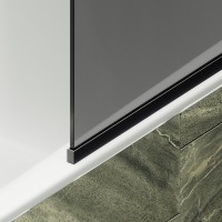 Шторка на ванну Maybahglass MGV-146-6у 64x140, профиль черный, стекло графит