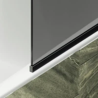 Шторка на ванну Maybahglass MGV-146-6у 64x140, профиль черный, стекло графит