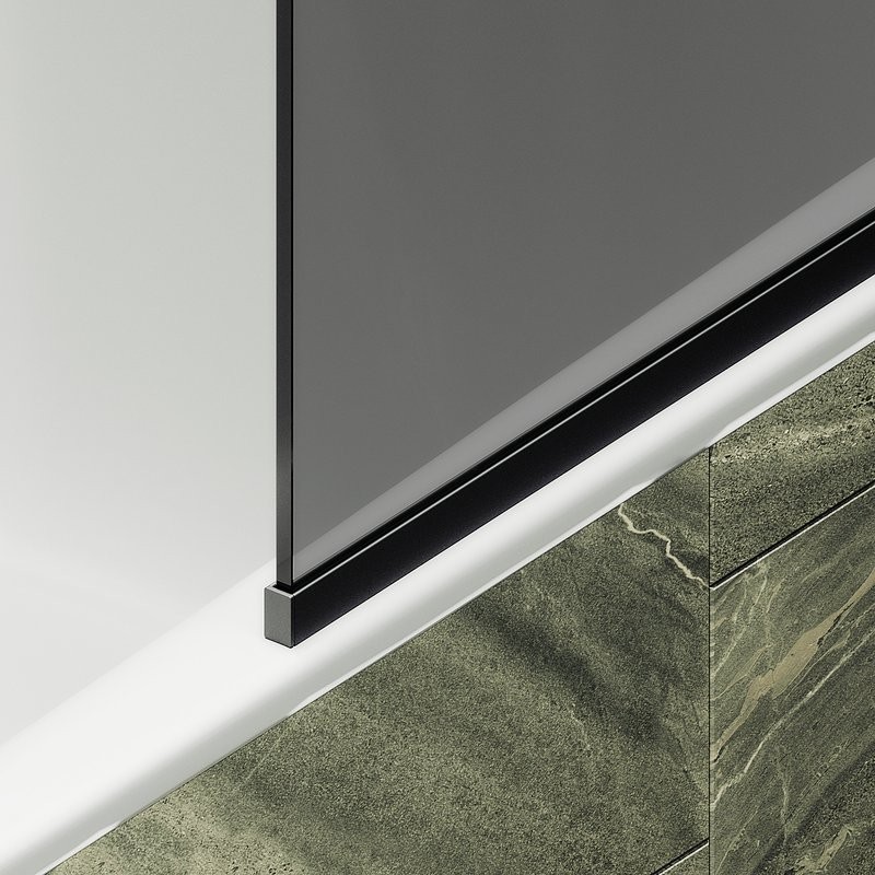 Шторка на ванну Maybahglass MGV-146-6у 64x140, профиль черный, стекло графит
