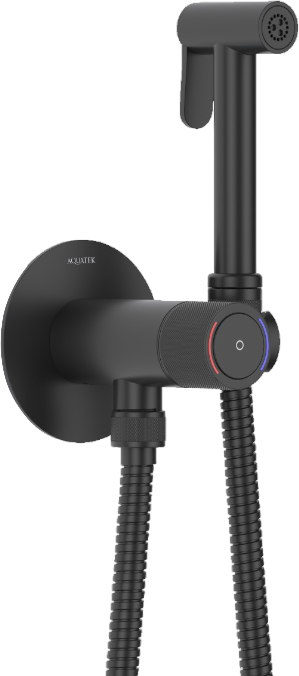 Гигиенический душ AQUATEK Бетта AQ1023MB со смесителем, С ВНУТРЕННЕЙ ЧАСТЬЮ, матовый черный