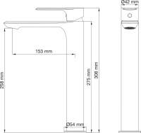 Смеситель для раковины Wonzon & Woghand WW-88019079-BG брашированное золото