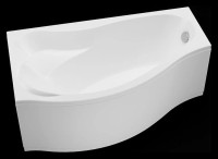 Акриловая ванна Aquanet Palma 00205737 L 170x100 см, угловая, левая, пристенная, белая, асимметричная, с каркасом, с сиденьем