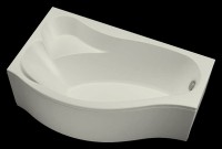Акриловая ванна Aquanet Palma 00205737 L 170x100 см, угловая, левая, пристенная, белая, асимметричная, с каркасом, с сиденьем
