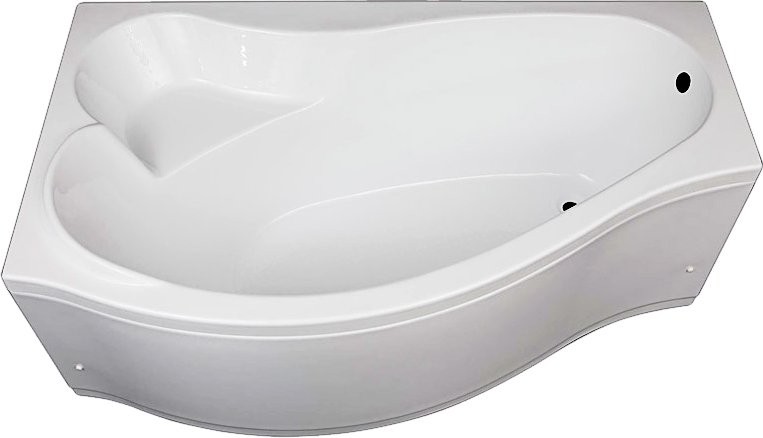Акриловая ванна Aquanet Palma 00205737 L 170x100 см, угловая, левая, пристенная, белая, асимметричная, с каркасом, с сиденьем