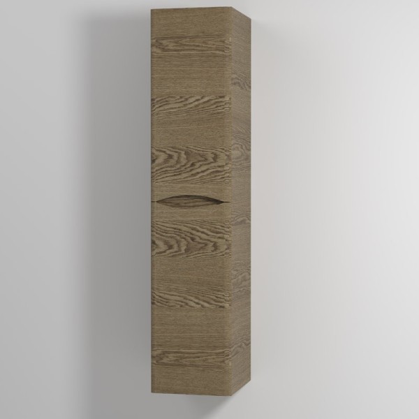 Шкаф пенал для ванной Vod-Ok Adel 30 L, с бельевой корзиной, подвесной, крымский дуб