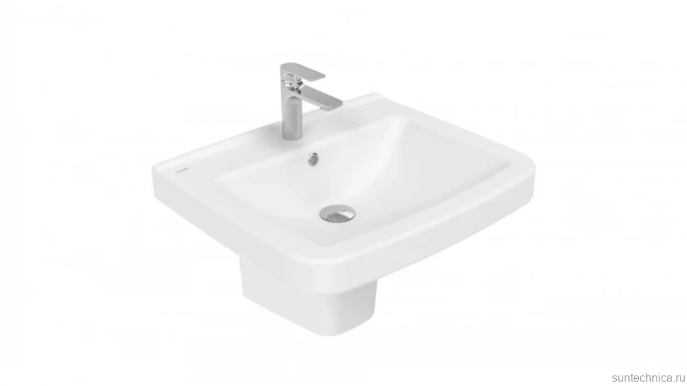 Раковина подвесная Creavit Lara LR060-00CB00E-0000 60 глянцевая белая, прямоугольная