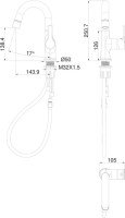 Смеситель для раковины Wonzon & Woghand WW-FE01L212-CR хром