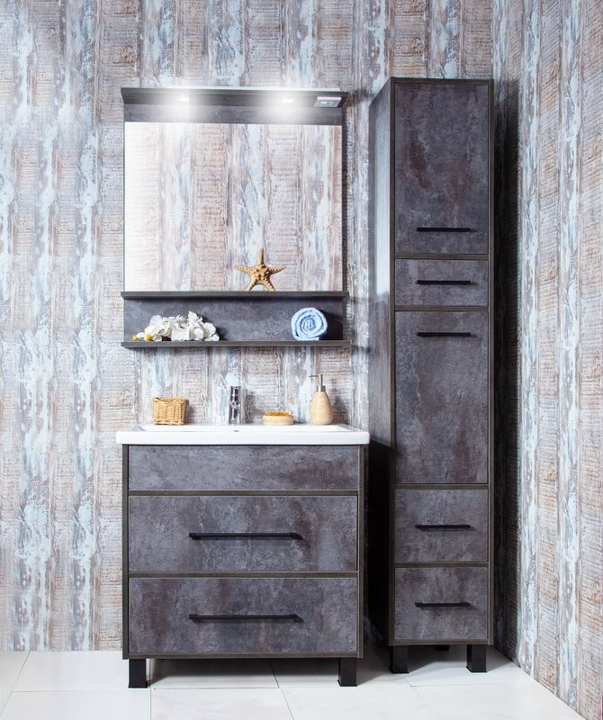 Мебель для ванной комнаты Бриклаер Чили 70 цемент