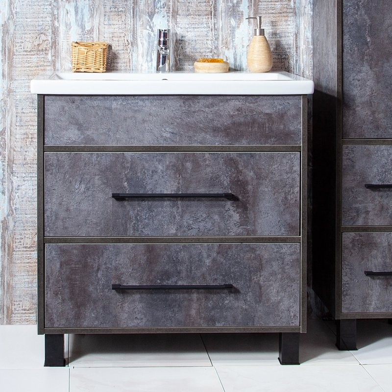 Мебель для ванной комнаты Бриклаер Чили 70 цемент