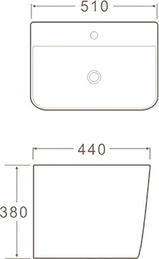 Раковина SantiLine SL-4023 белая