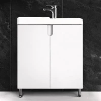 Тумба с раковиной Belux Даллас 70 L напольная, белая глянцевая