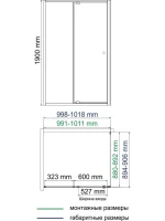 Душевой уголок Wasserkraft Aula 11P22 100x90 см Душевой уголок Wasserkraft Aula 11P22 100x90 см