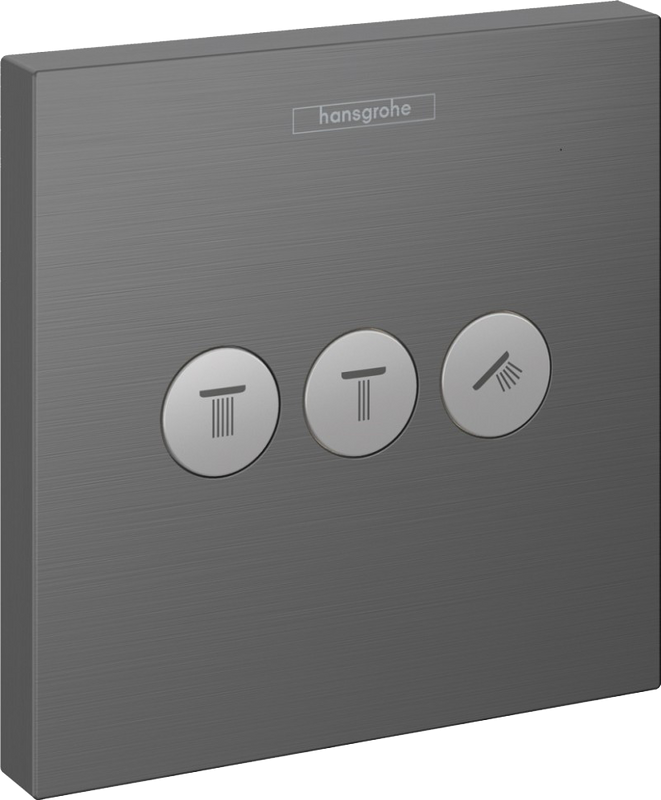 Переключатель потоков Hansgrohe ShowerSelect 15764340 на три потребителя, матовый черный хром