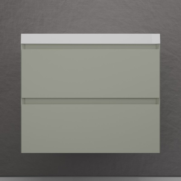 Тумба с раковиной Style Line Манхэттен 70 подвесная, олива, раковина Andrea Classic 70