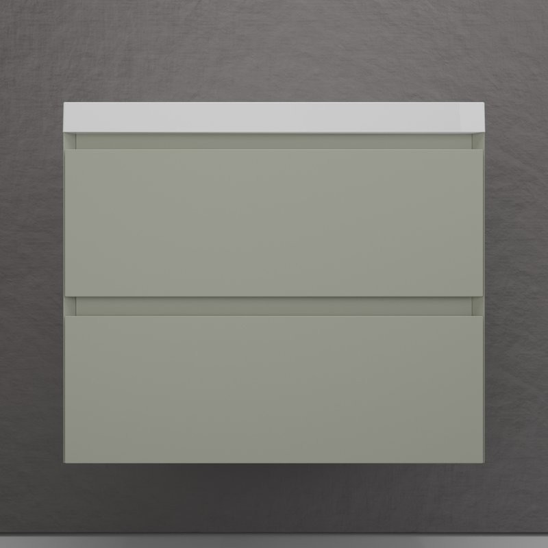 Тумба с раковиной Style Line Манхэттен 70 подвесная, олива, раковина Andrea Classic 70