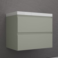 Тумба с раковиной Style Line Манхэттен 70 подвесная, олива, раковина Andrea Classic 70