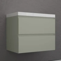 Тумба с раковиной Style Line Манхэттен 70 подвесная, олива, раковина Andrea Classic 70