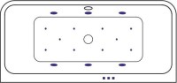 Акриловая ванна Excellent Arana WAEX.ARA18.RELAX 180x85 см, пристенная, с гидромассажем, белая, с каркасом, со сливом-переливом