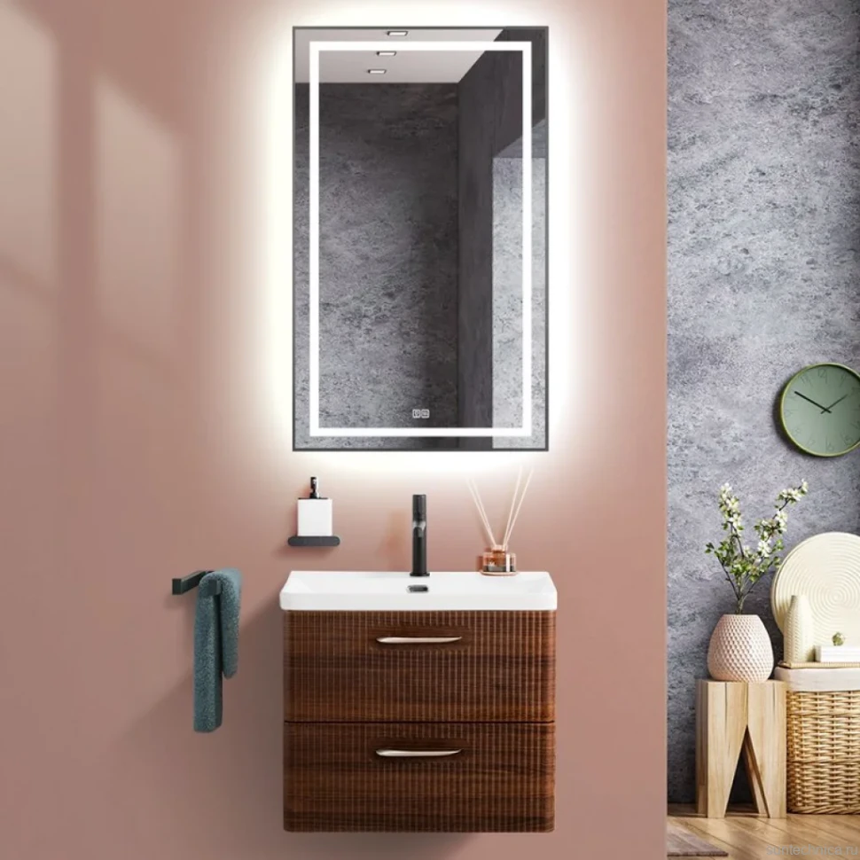 Тумба с раковиной BelBagno Due 50 noce