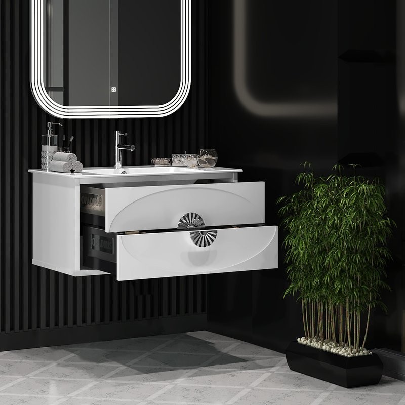 Мебель для ванной комнаты Opadiris Ибица 90 подвесная, фурнитура хром