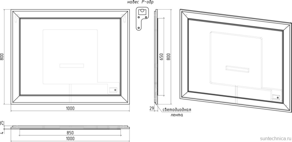 Мебель для ванной комнаты Opadiris Ибица 90 подвесная, фурнитура хром