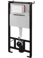 Комплект Унитаз подвесной KERAMA MARAZZI Sfera SF.wc.02 безободковый, с микролифтом, глянцевый белый + Инсталляция + Кнопка FPR.A.WHT белый глянец