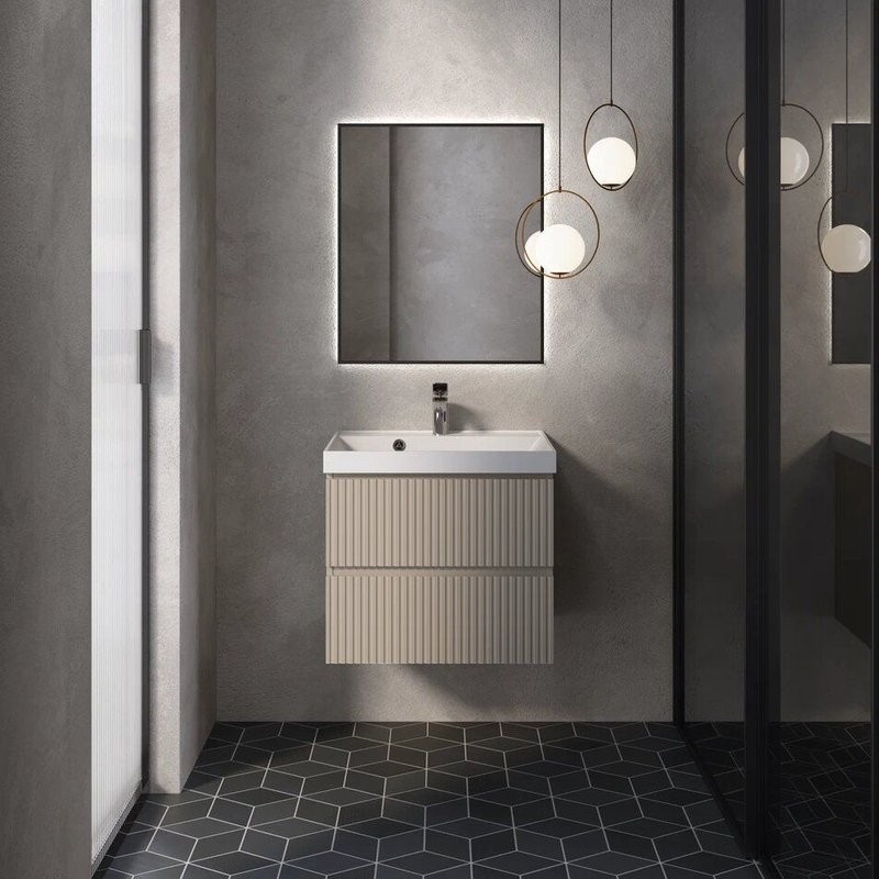 Тумба под раковину для ванной AQUAme S1 60 бежевая