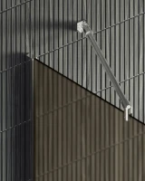 Душевая перегородка Maybahglass MGD-692-5ш 89 см, профиль хром матовый, стекло бронза матовое