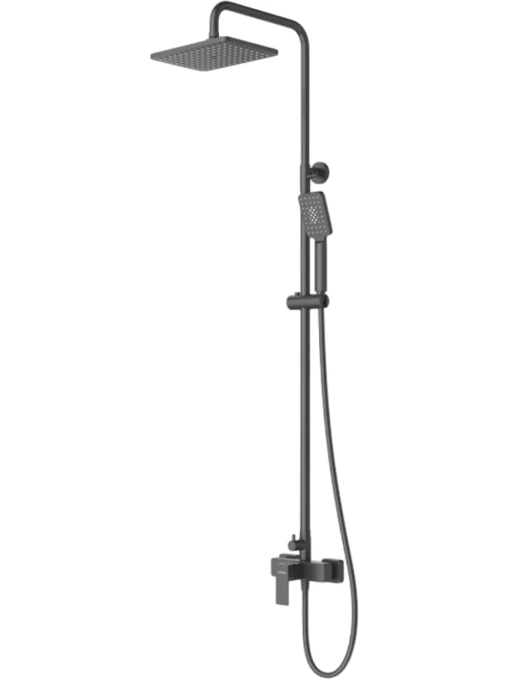 Душевая стойка Cezares Slider SLIDER-CD-NOP со смесителем, матовый черный