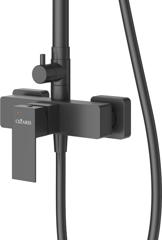 Душевая стойка Cezares Slider SLIDER-CD-NOP со смесителем, матовый черный